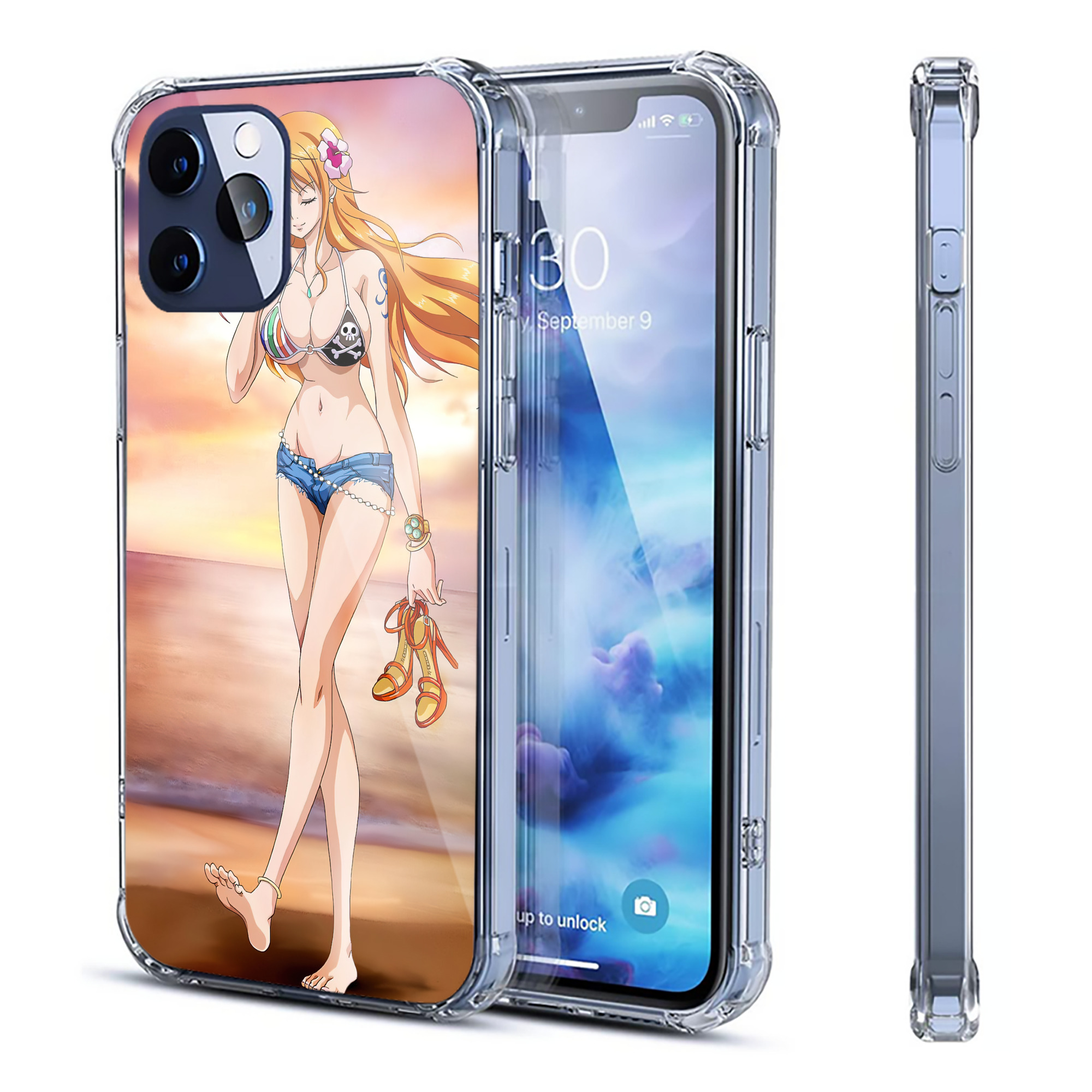 （画像用） ワンピース ONE PIECE 【iPhone 12シリーズ対応】透明スマホケース（クリアソフトケース）